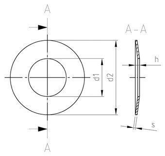 DIN 2093 AISI 301 28X14,2X1,5